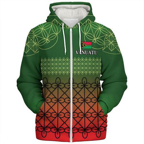 Vanuatu Sherpa Hoodie Custom Seal Flag Color Mutis En Atan Design