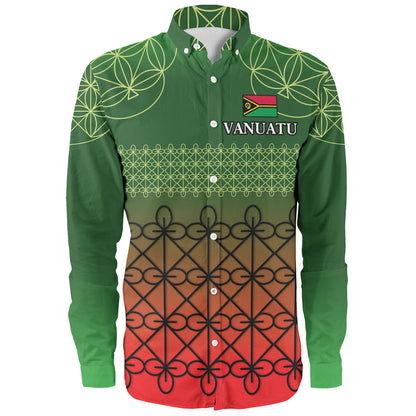 Vanuatu Long Sleeve Shirt Custom Seal Flag Color Mutis En Atan Design