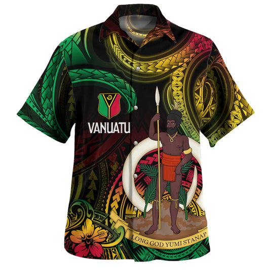 Vanuatu Hawaiian Shirt Melanesia Flag Design