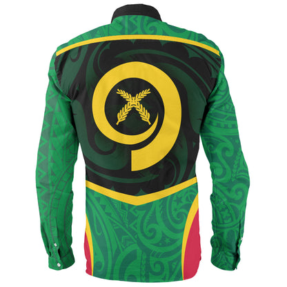 Vanuatu Long Sleeve Shirt Seal Tribal Patterns