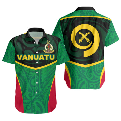 Vanuatu Short Sleeve Shirt Seal Tribal Patterns