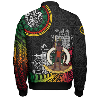 Vanuatu Bomber Jacket Custom Seal With Mutis En Atan Patterns