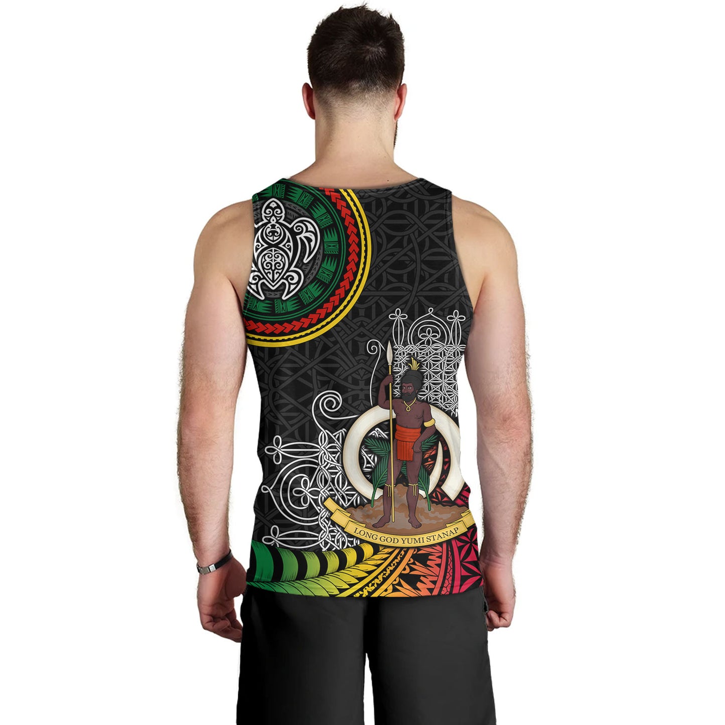 Vanuatu Tank Top Custom Seal With Mutis En Atan Patterns