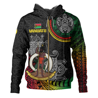 Vanuatu Hoodie Custom Seal With Mutis En Atan Patterns