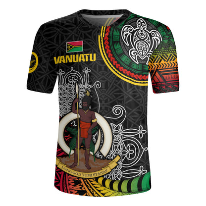 Vanuatu Rugby Jersey Custom Seal With Mutis En Atan Patterns