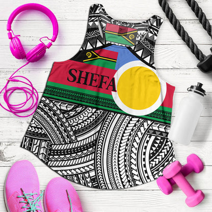 Vanuatu Women Tank - Custom Shefa Tribal Pattern Mix Flag