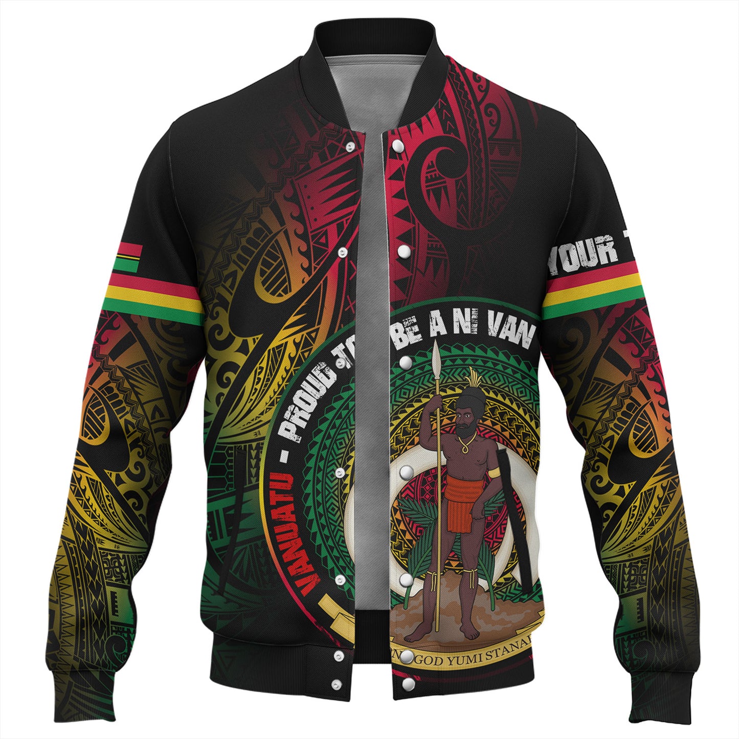 Vanuatu Baseball Jacket Custom Vanuatu Proud To Be A Ni Van Design