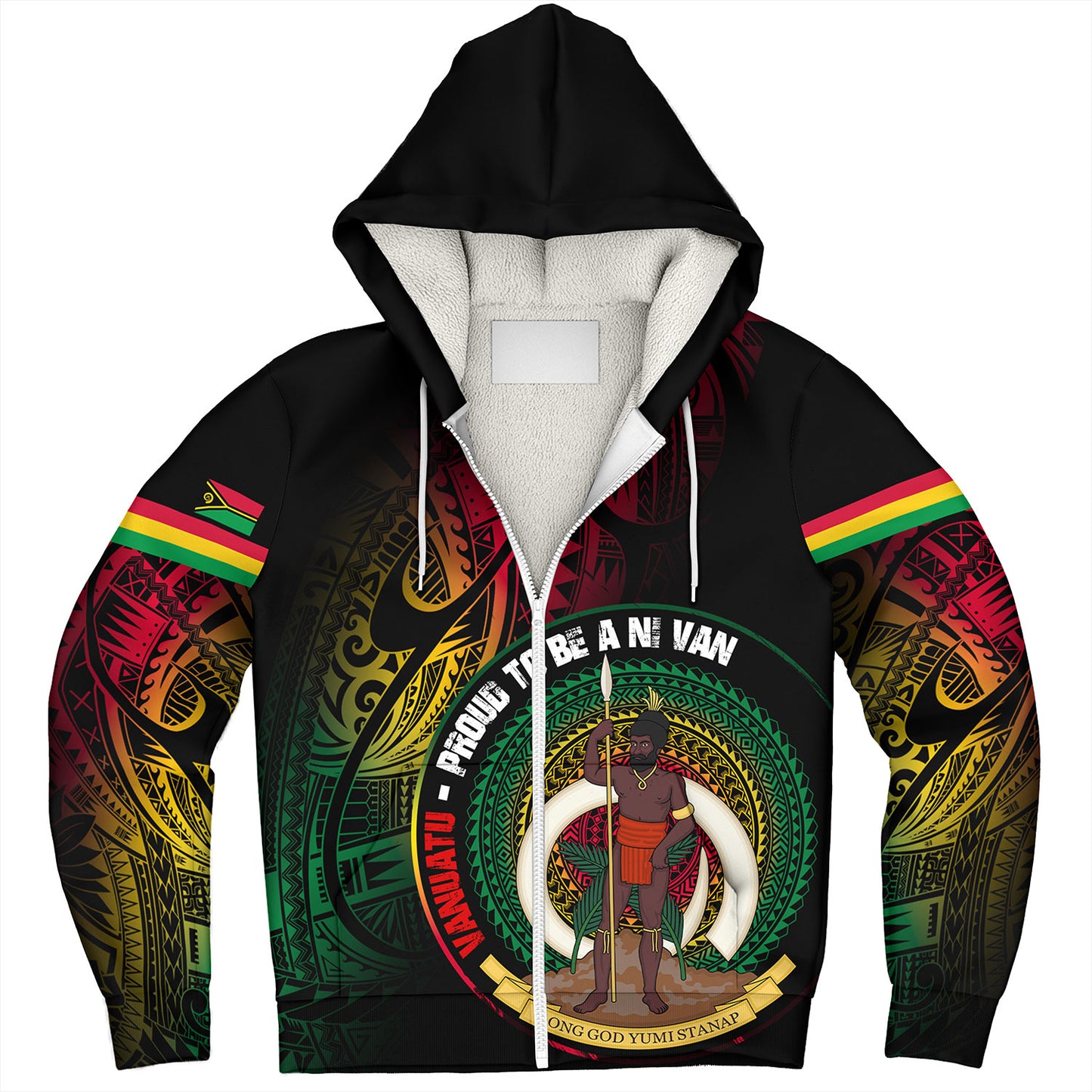 Vanuatu Sherpa Hoodie Custom Vanuatu Proud To Be A Ni Van Design