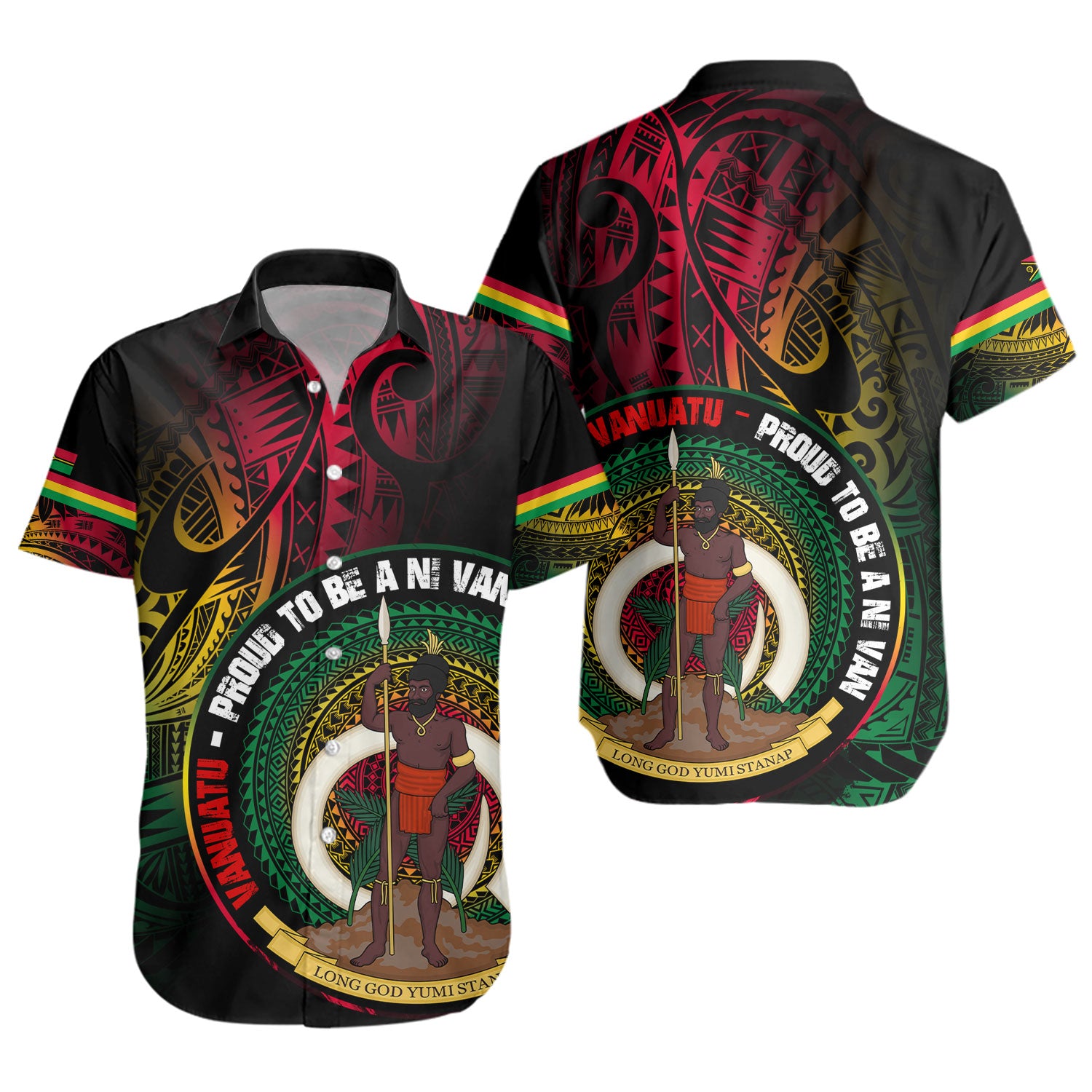 Vanuatu Short Sleeve Shirt Custom Vanuatu Proud To Be A Ni Van Design