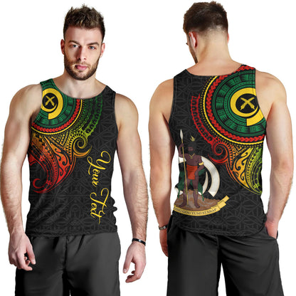 Vanuatu Tank Top Custom Vanuatu Seal Mutis En Atan Patterns Reggae Color