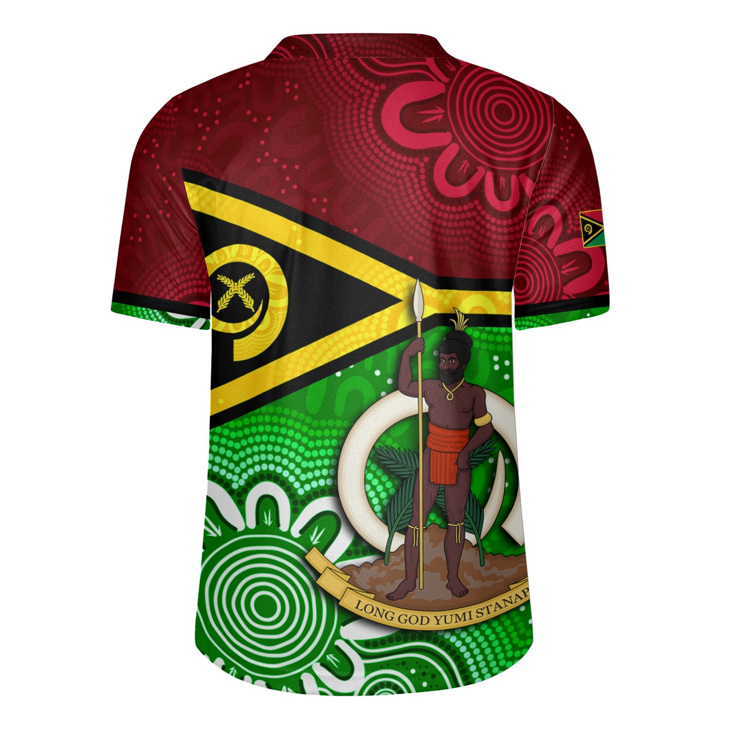 Vanuatu Custom Personalised Rugby Jersey Vanuatu Seal With Aboriginal Patterns Style