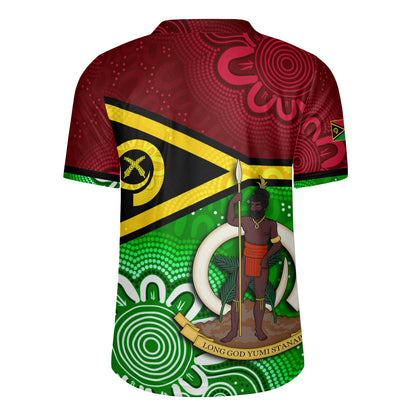 Vanuatu Custom Personalised Rugby Jersey Vanuatu Seal With Aboriginal Patterns Style