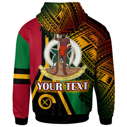 Vanuatu Hoodie - Custom Polynesian Grunge Texture Style Hoodie
