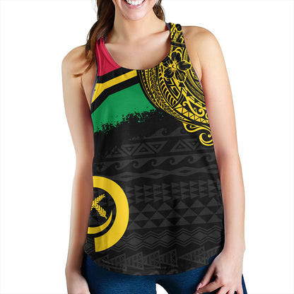 Vanuatu Women Tank Polynesian Flag With Coat Of Arms