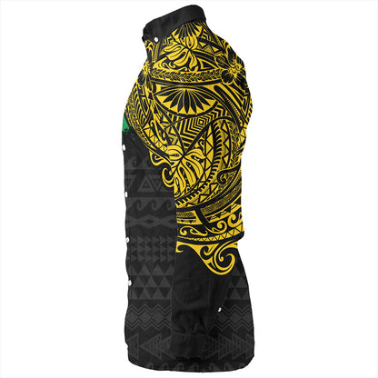 Vanuatu Long Sleeve Shirt Polynesian Flag With Coat Of Arms