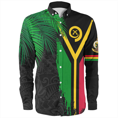 Vanuatu Long Sleeve Shirt Special Fabric Leaves