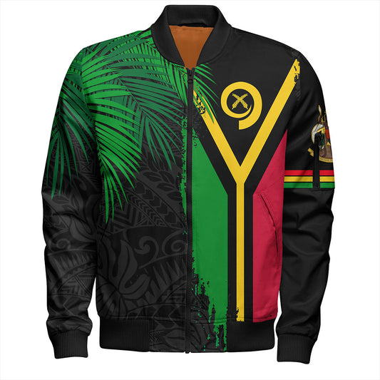 Vanuatu Bomber Jacket Special Fabric Leaves