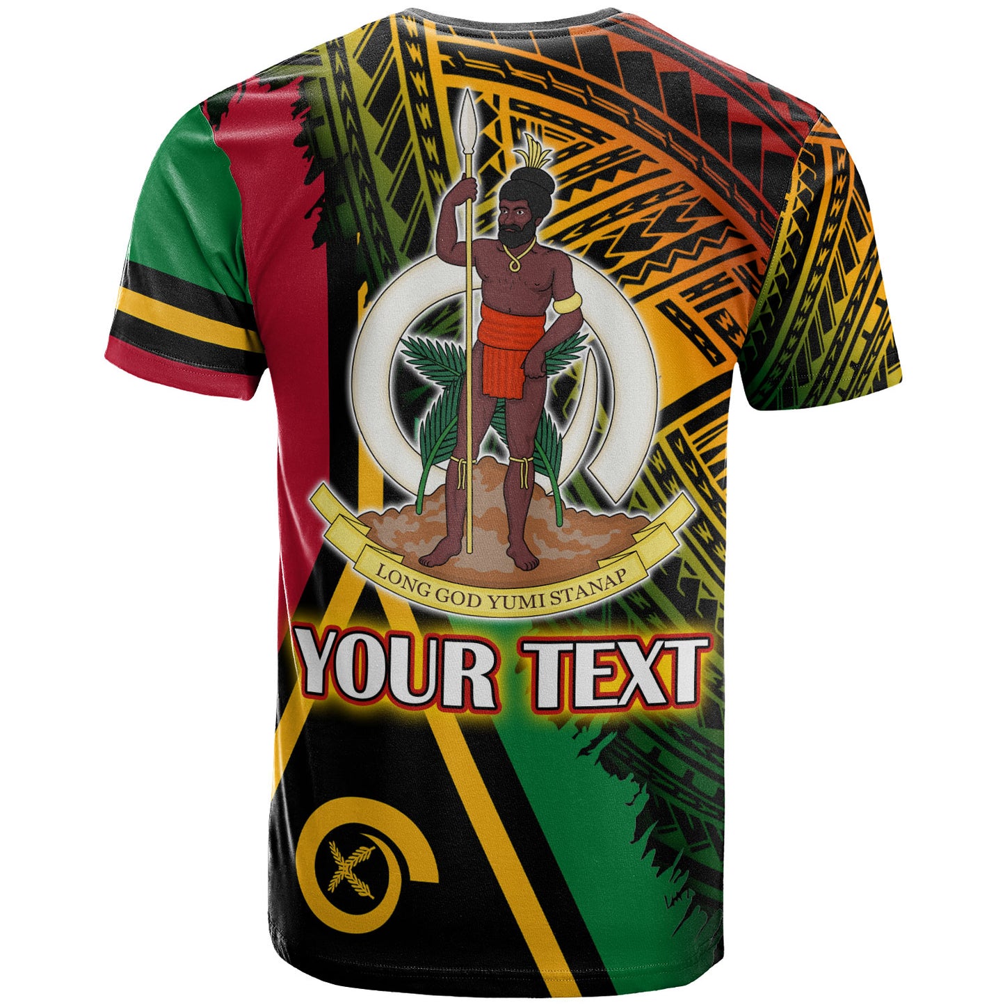 Vanuatu T-Shirt - Custom Polynesian Grunge Texture Style T-Shirt