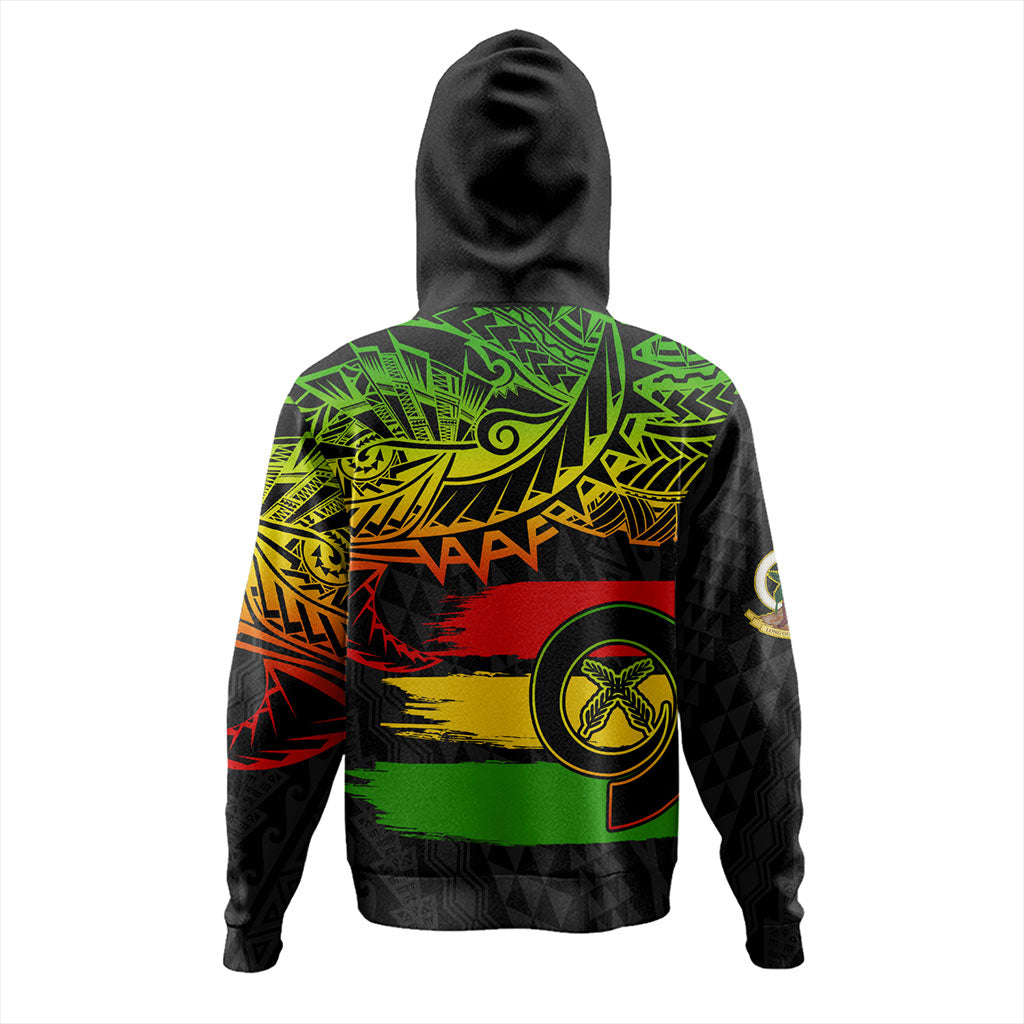 Vanuatu Hoodie Tribal Grunge Flag