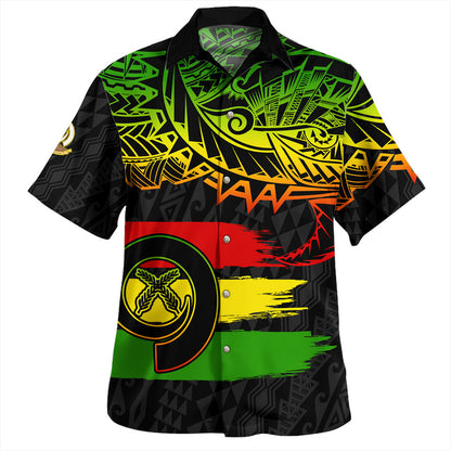 Vanuatu Hawaiian Shirt Tribal Grunge Flag