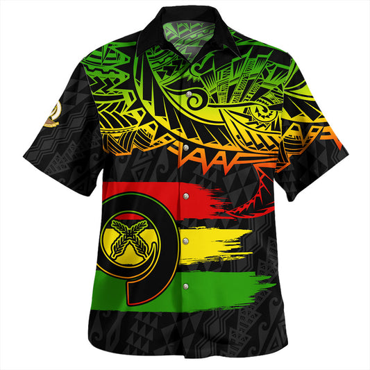 Vanuatu Hawaiian Shirt Tribal Grunge Flag