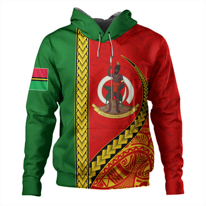Vanuatu Hoodie Tribal Melanesian Flag And Coat Of Arms
