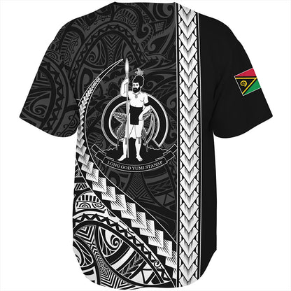 Vanuatu Baseball Shirt Tribal Melanesian Coat Of Arms
