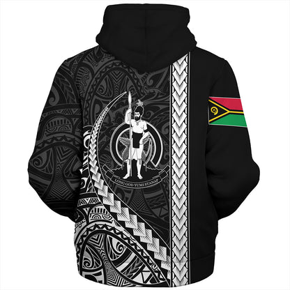 Vanuatu Sherpa Hoodie Tribal Melanesian Coat Of Arms