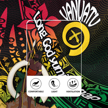 Vanuatu Rugby Jersey  Long God Yumi Stanap Flag Color Tribal Patterns Style