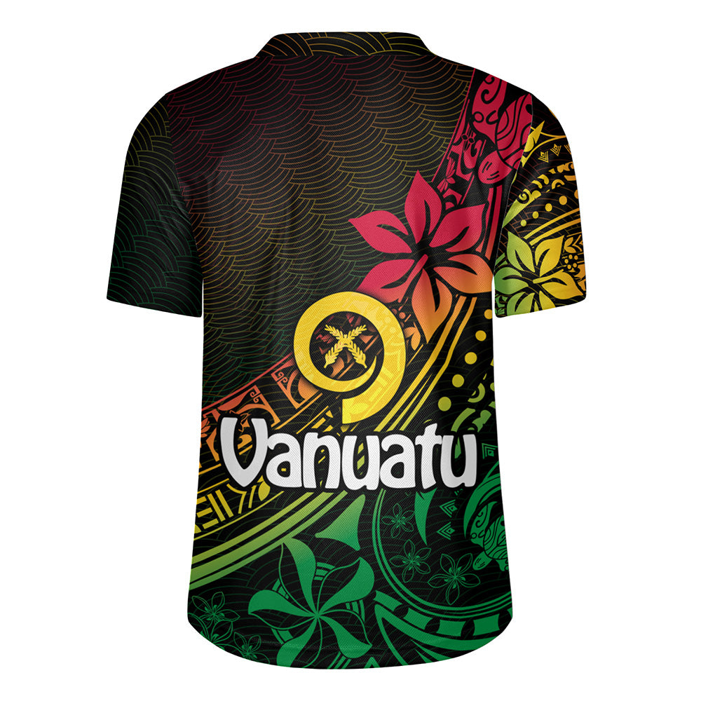 Vanuatu Rugby Jersey  Long God Yumi Stanap Flag Color Tribal Patterns Style