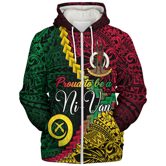 Vanuatu Sherpa Hoodie Proud To Be A Ni-van