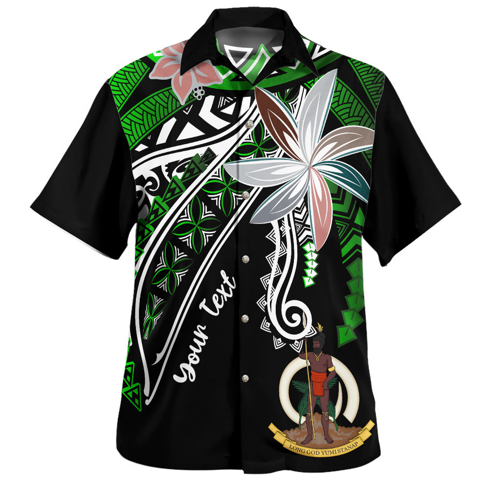 Vanuatu Hawaiian Shirt Custom Personalised Fanciful Forest Green