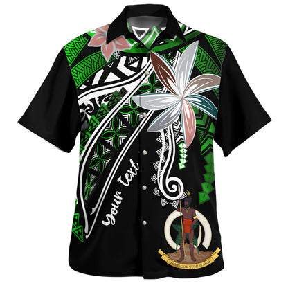 Vanuatu Hawaiian Shirt Custom Personalised Fanciful Forest Green