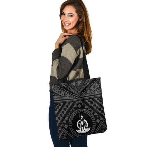 Vanuatu Custom Personalised Tote Bag Polynesian Tattoo Style
