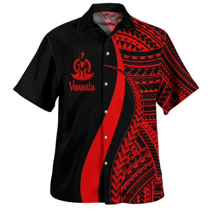 Vanuatu Custom Personalised Hawaiian Shirt Polynesian Tentacle Tribal Pattern