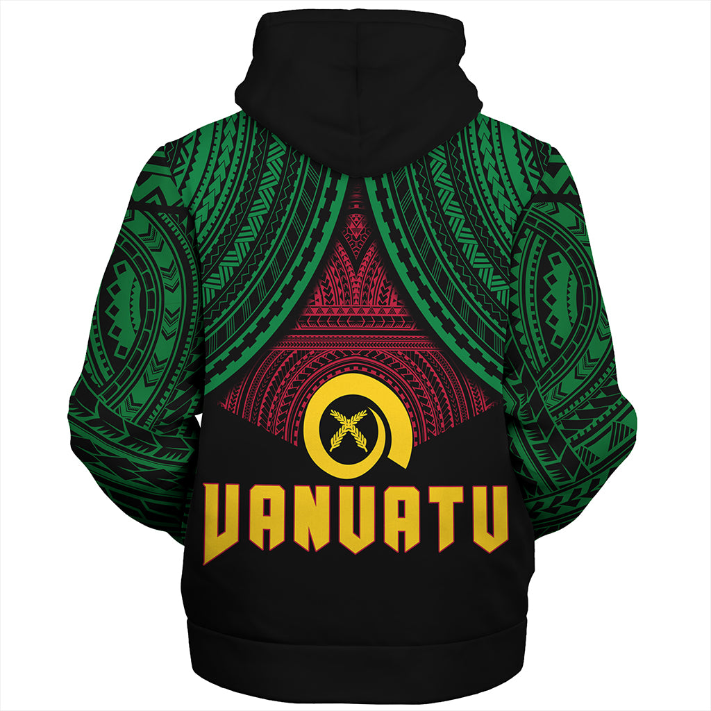 Vanuatu Sherpa Hoodie Coat Of Arms Tribal