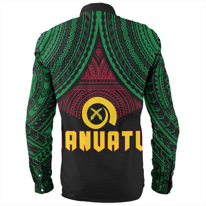 Vanuatu Long Sleeve Shirt Coat Of Arms Tribal