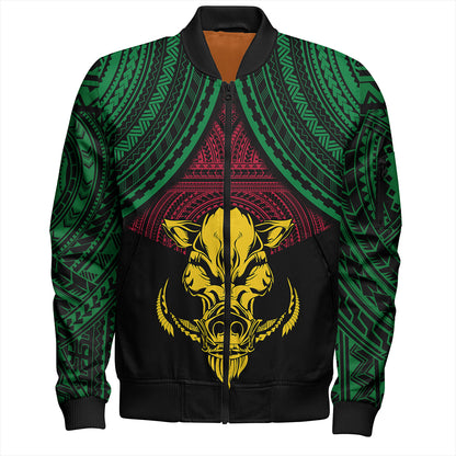 Vanuatu Bomber Jacket Coat Of Arms Tribal
