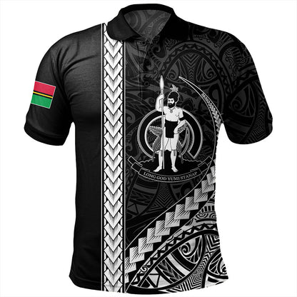 Vanuatu Polo Shirt Tribal Melanesian Coat Of Arms