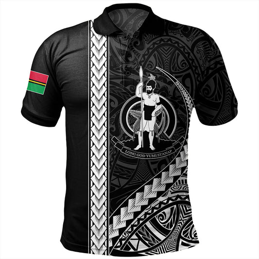 Vanuatu Polo Shirt Tribal Melanesian Coat Of Arms