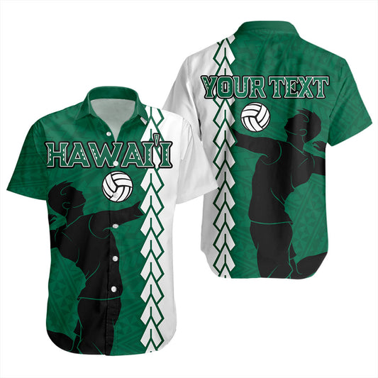 Hawaii Short Sleeve Shirt Custom Men Volleyball Polynesia Tattoo