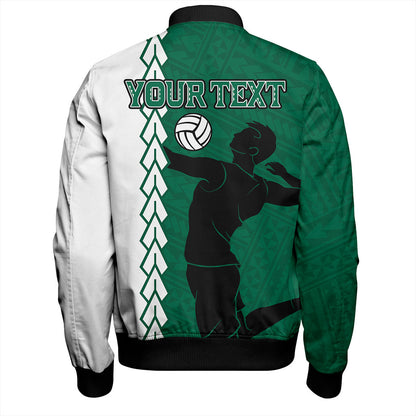 Hawaii Bomber Jacket Custom Men Volleyball Polynesia Tattoo