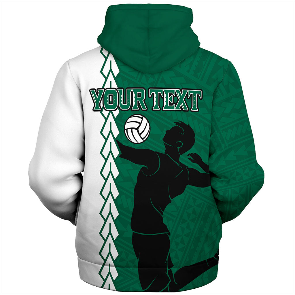 Hawaii Sherpa Hoodie Custom Men Volleyball Polynesia Tattoo