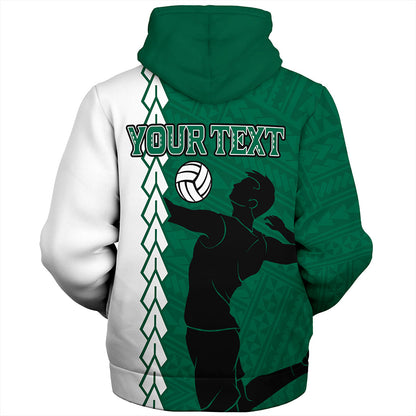 Hawaii Sherpa Hoodie Custom Men Volleyball Polynesia Tattoo