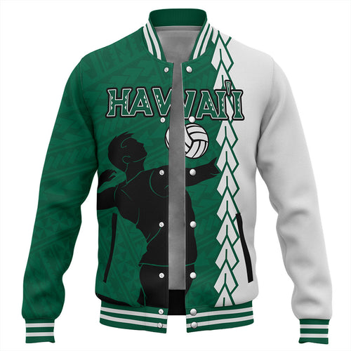 Hawaii Baseball Jacket Custom Men Volleyball Polynesia Tattoo