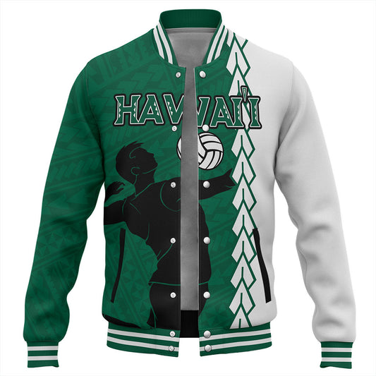 Hawaii Baseball Jacket Custom Men Volleyball Polynesia Tattoo