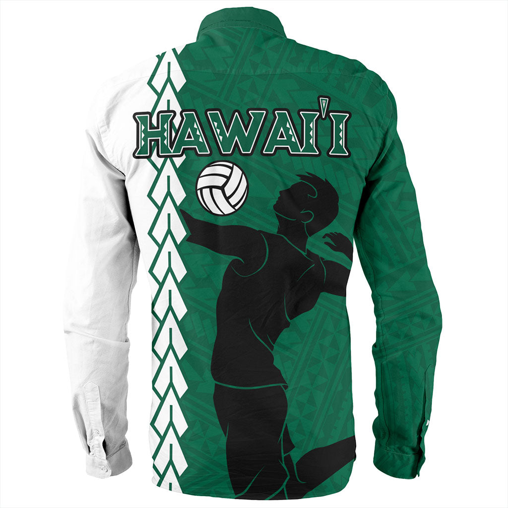 Hawaii Long Sleeve Shirt Custom Men Volleyball Polynesia Tattoo