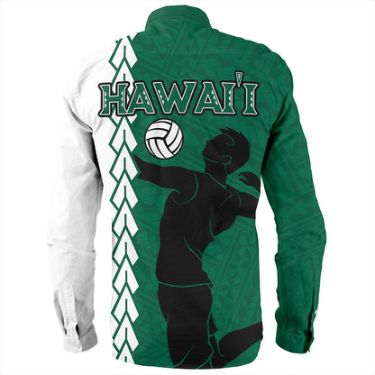Hawaii Long Sleeve Shirt Custom Men Volleyball Polynesia Tattoo