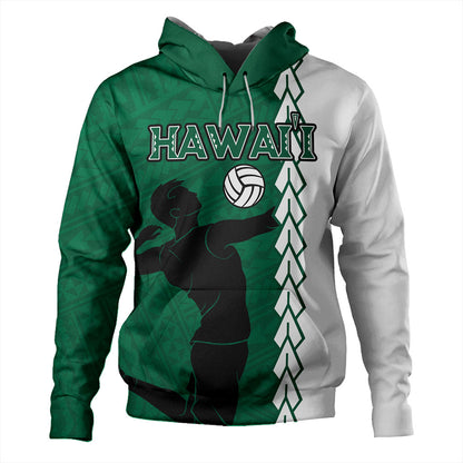 Hawaii Hoodie Custom Men Volleyball Polynesia Tattoo