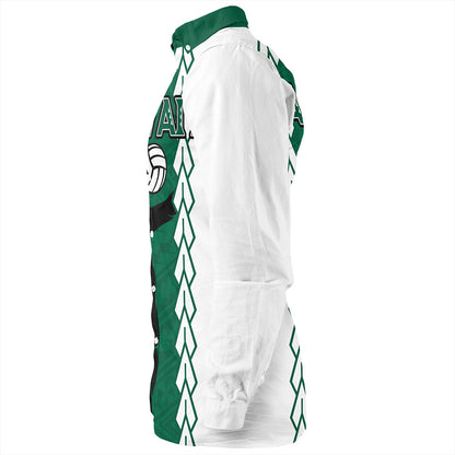 Hawaii Long Sleeve Shirt Custom Men Volleyball Polynesia Tattoo
